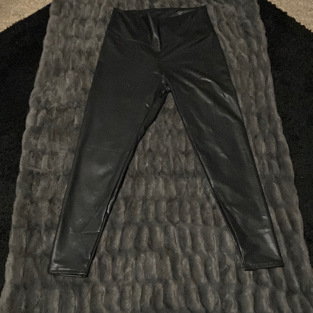 Black leather pants